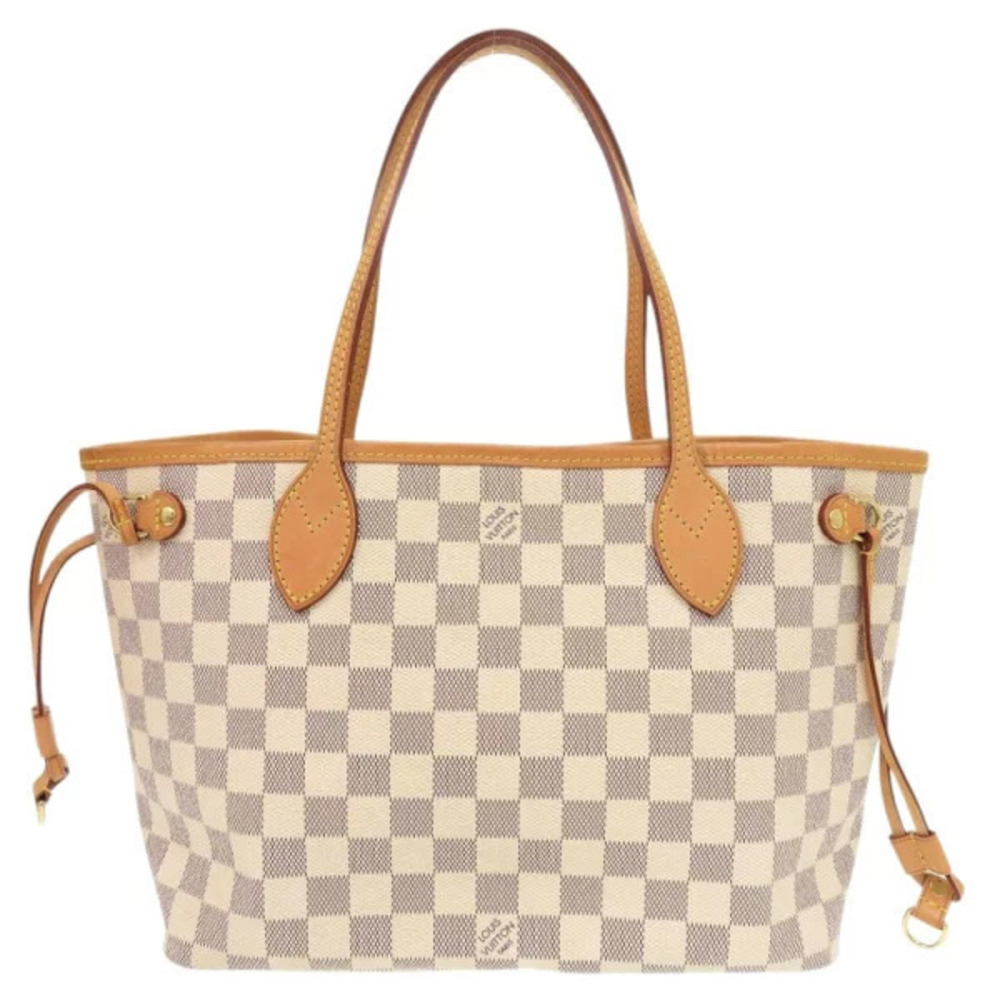 Louis Vuitton Bag Azur Neverfull LV Tote White Damier